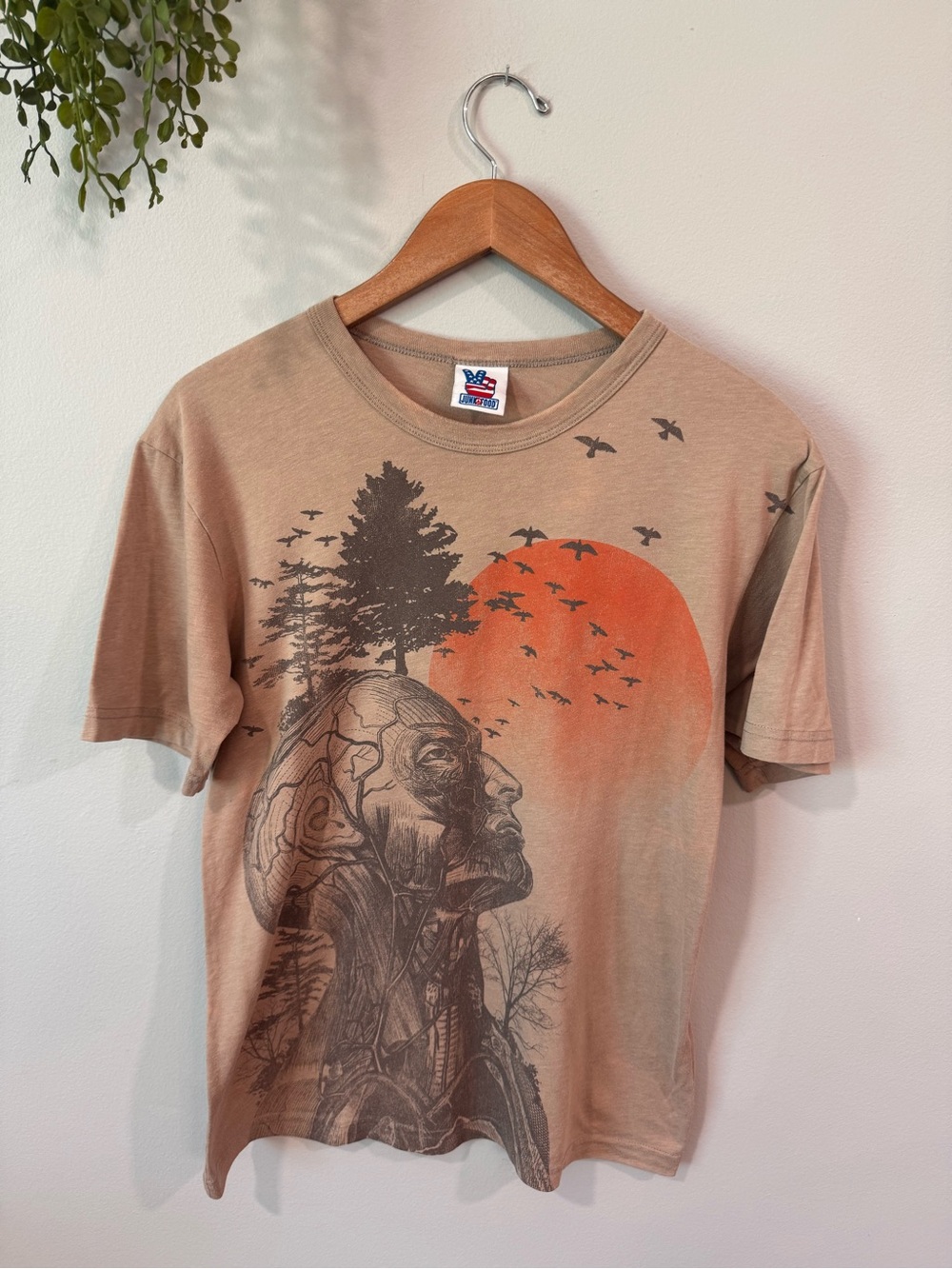Junk Food Clothing Tan Tee from Hangover Size Medium